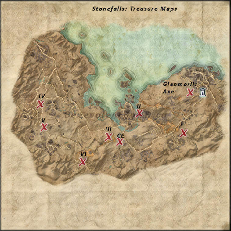 This is actually a write-up or even graphic around the ESO Treasure Map Com...