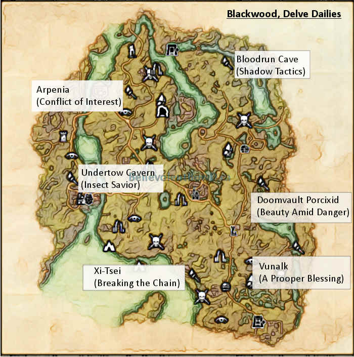 ESO Guide Blackwood Daily Quests BenevolentBowd.ca