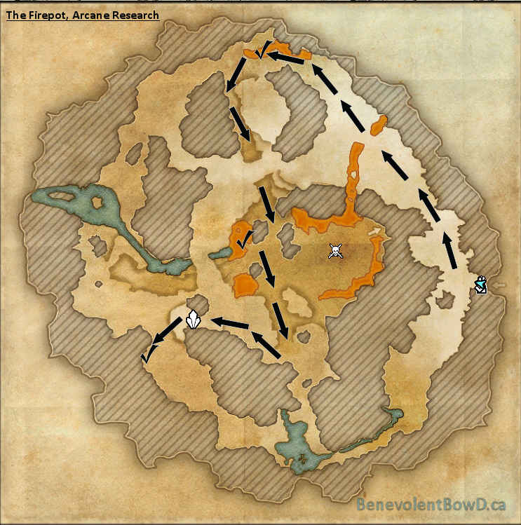 Map - High Isle - The Firepot Delve - Arcane Research daily quest