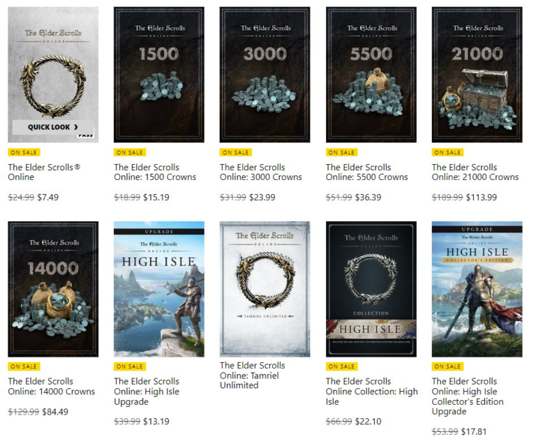 ESO Crown Sale on Now (Anniversary Jubilee) BenevolentBowd.ca